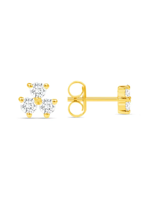 Petal Diamond Stud Earring 14K sold by LeMel