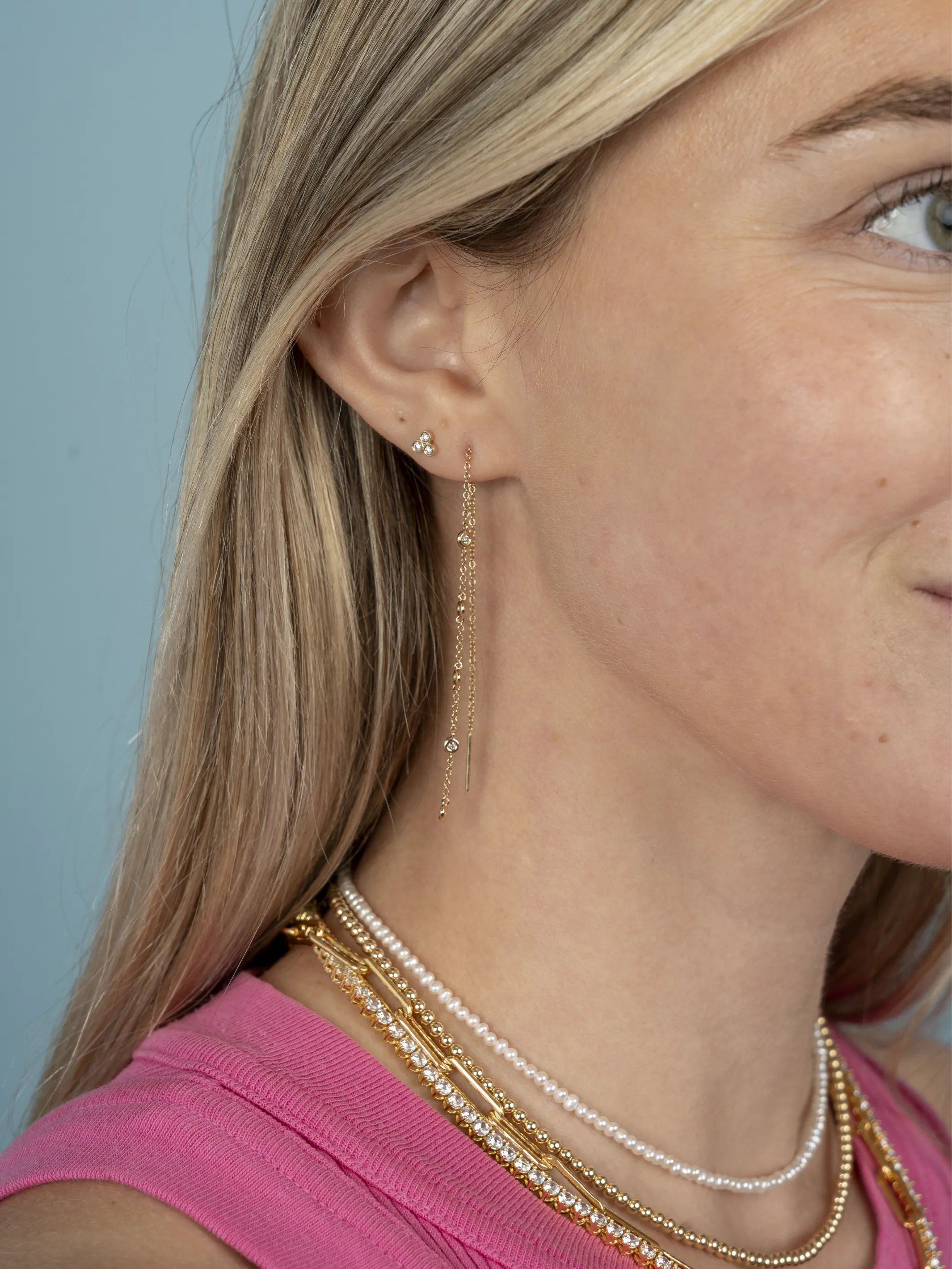 Diamonds By The Yard Threader Earrings 14K sold by LeMel product image thumbnail 2