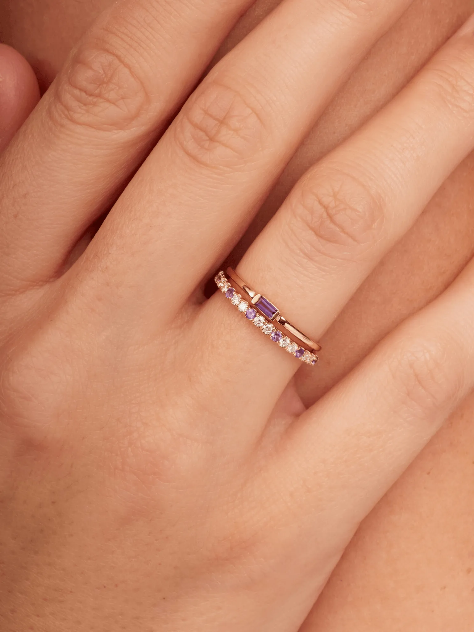 Birthstone Ring - February Amethyst 14K sold by LeMel product image thumbnail 4