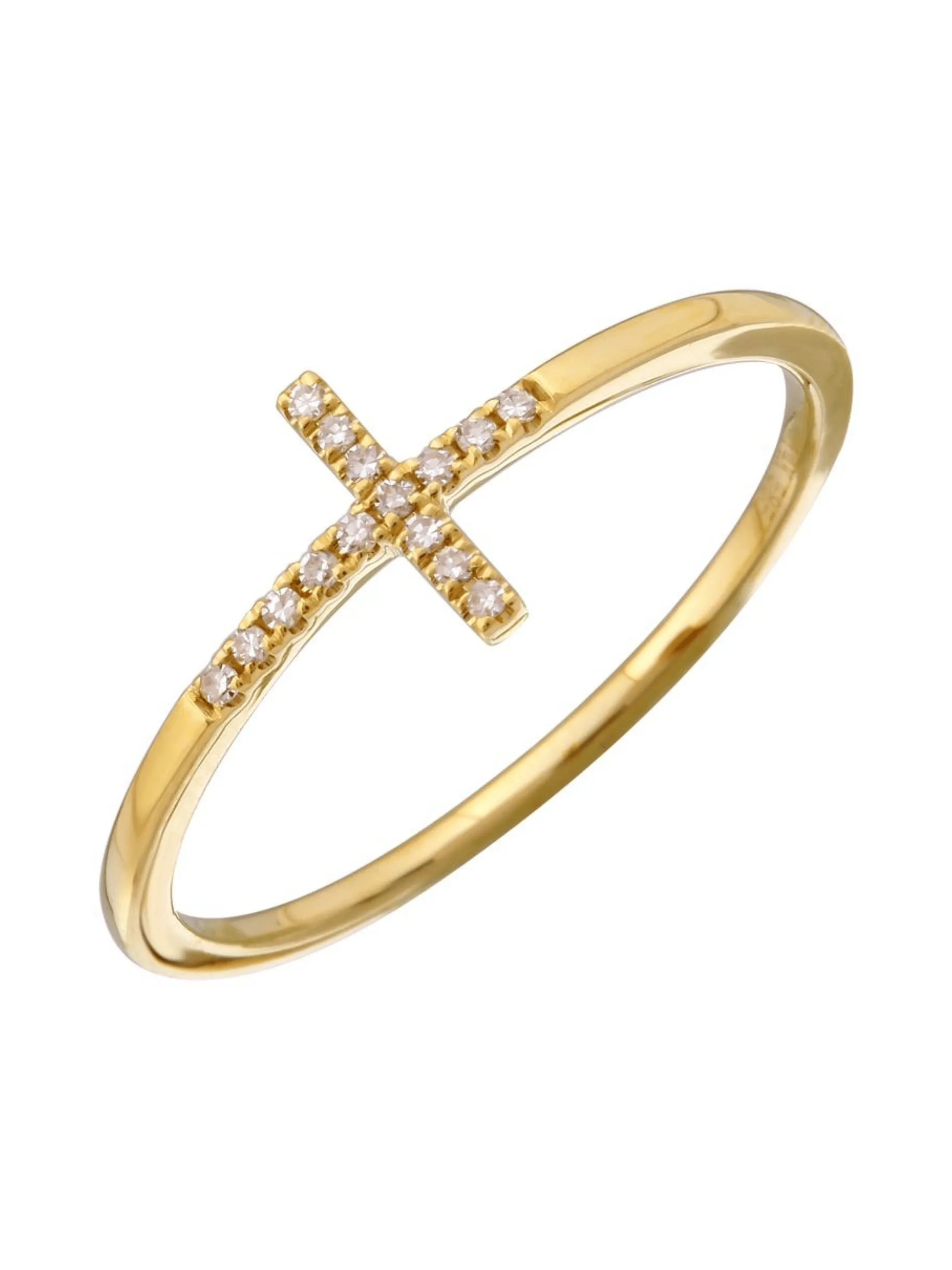 Diamond Cross Ring 14K sold by LeMel product image thumbnail 2