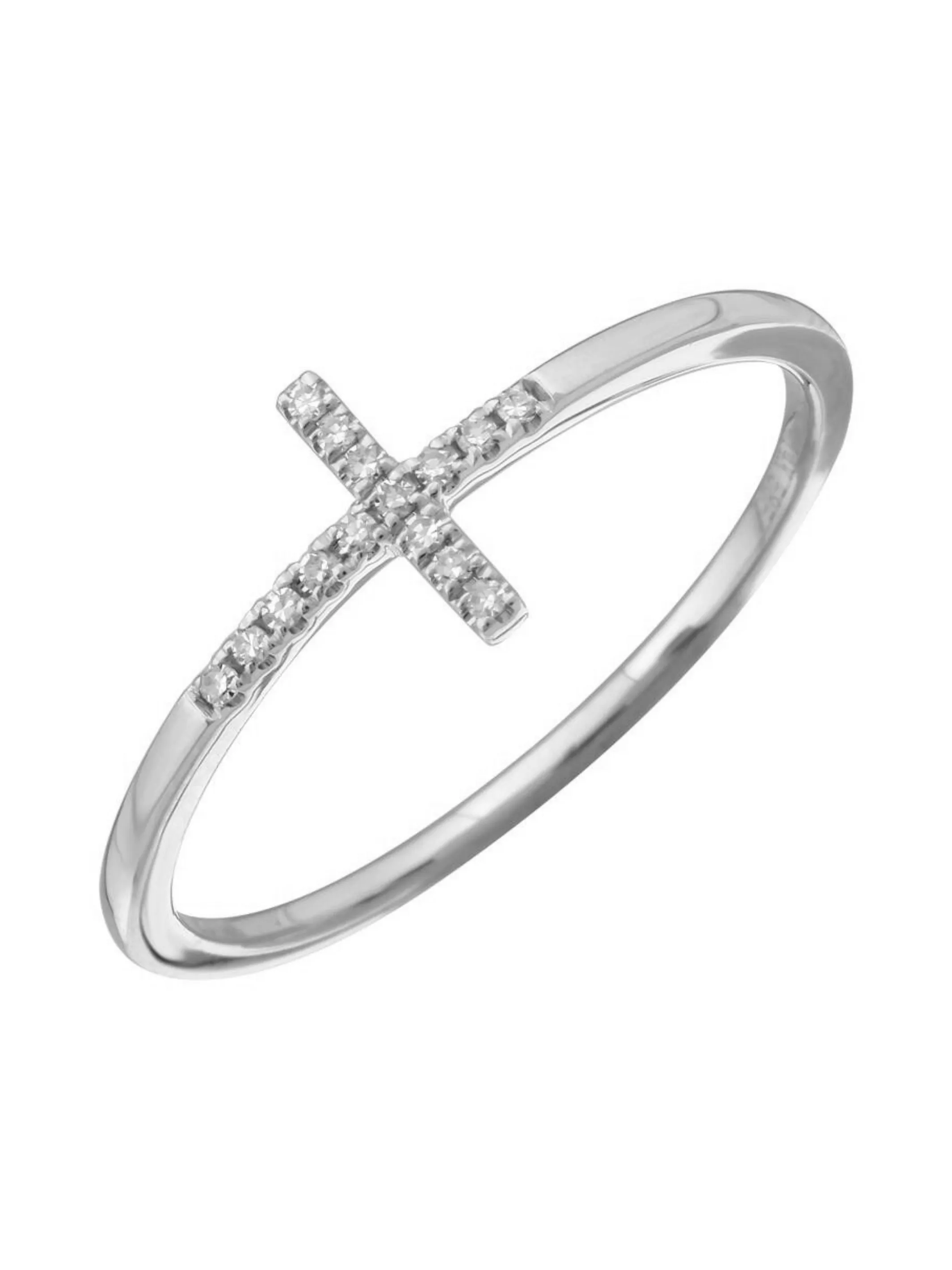 Diamond Cross Ring 14K sold by LeMel