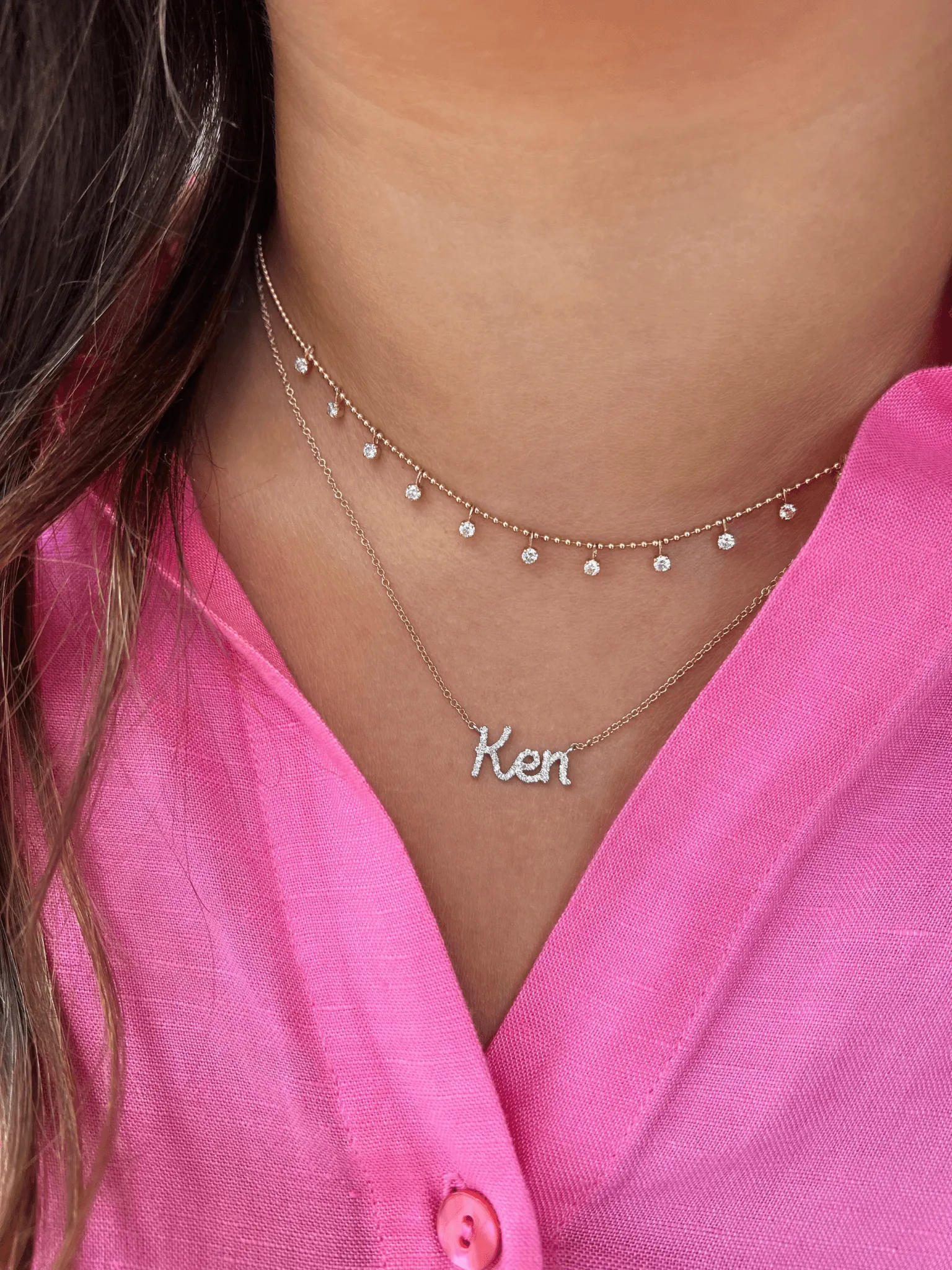The Diamond Name Necklace 14K sold by LeMel product image thumbnail 5
