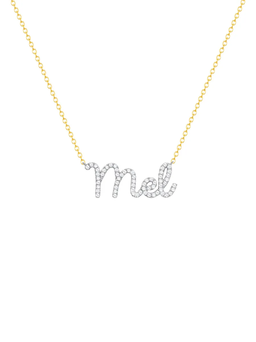 The Diamond Name Necklace 14K sold by LeMel