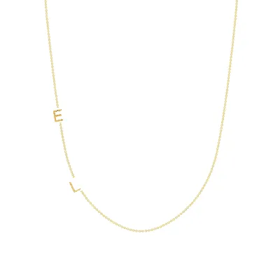 The Initial Necklace - 2 Letters 14k sold by LeMel
