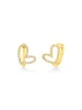 Hailey Heart Huggie Earrings 14K sold by LeMel