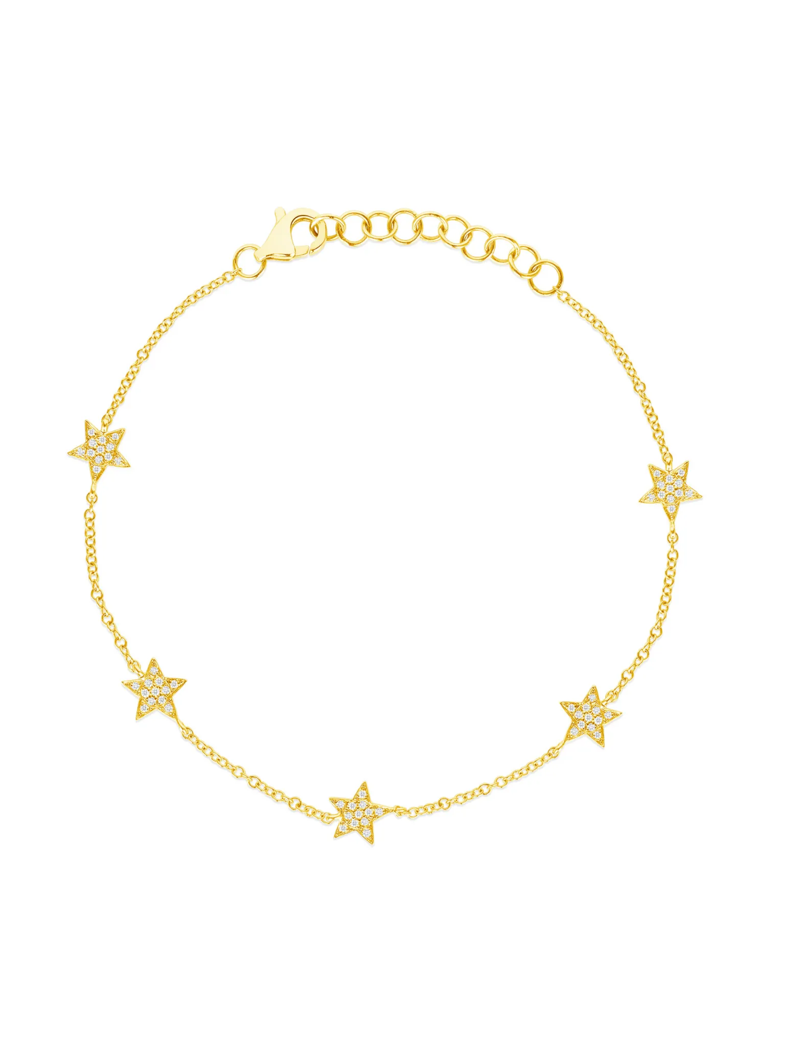 Hallie Diamond Star Bracelet 14K sold by LeMel