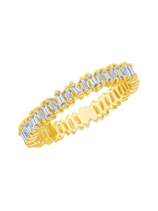 Brilliant Baguette Diamond Band 14K sold by LeMel