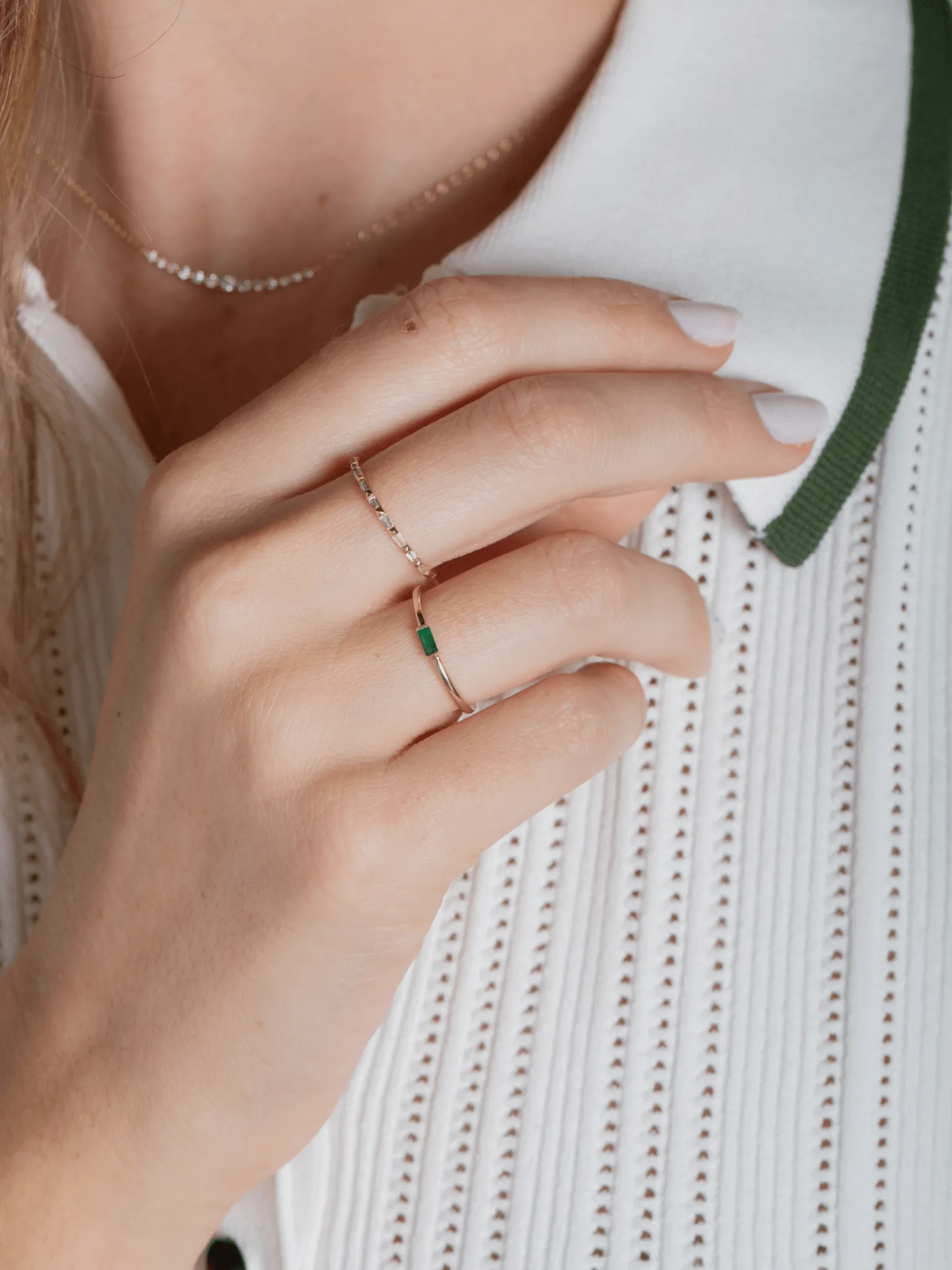 Bitsy Birthstone Ring - May Emerald 14K sold by LeMel product image thumbnail 5
