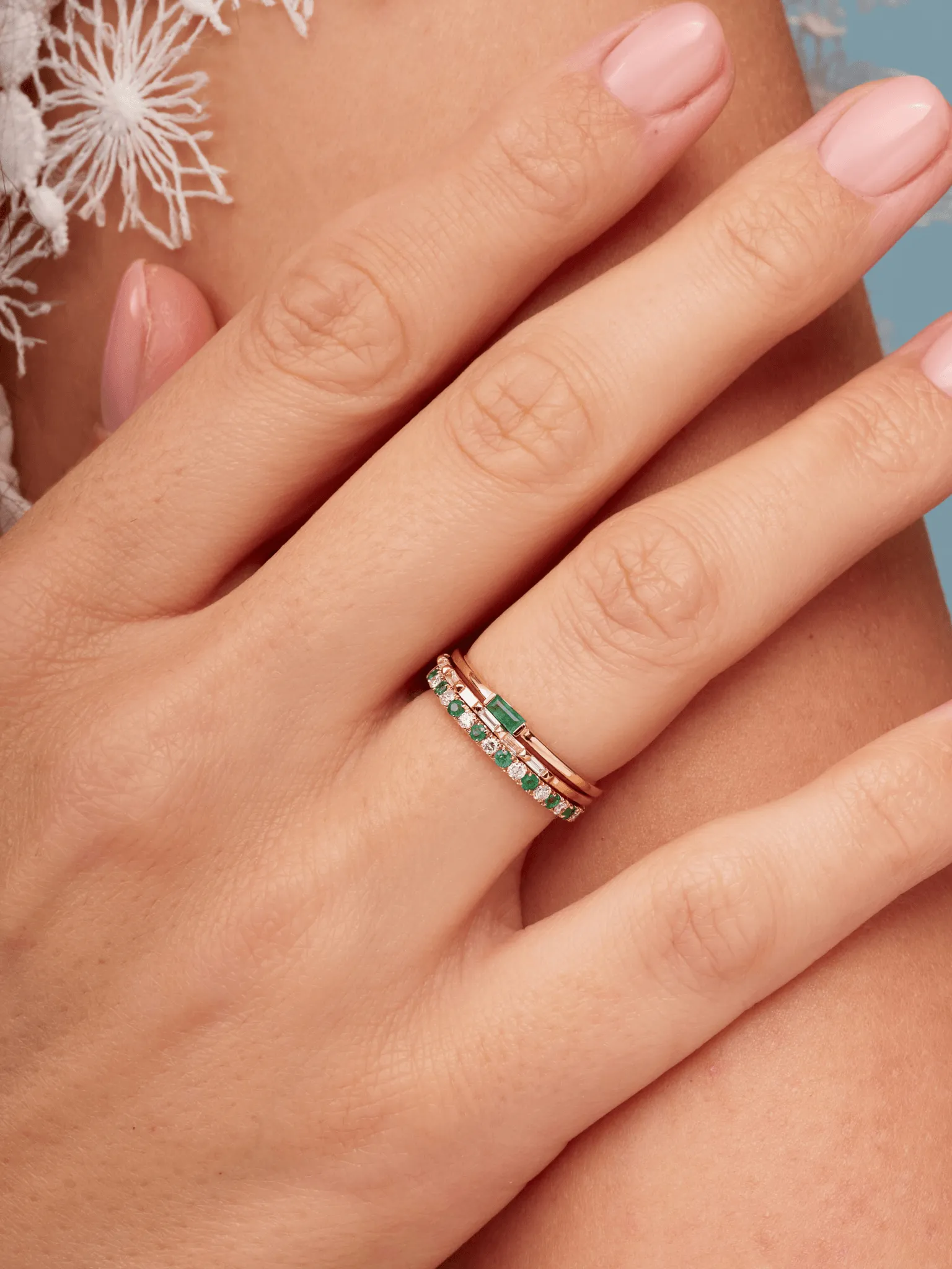 Bitsy Birthstone Ring - May Emerald 14K sold by LeMel product image thumbnail 2