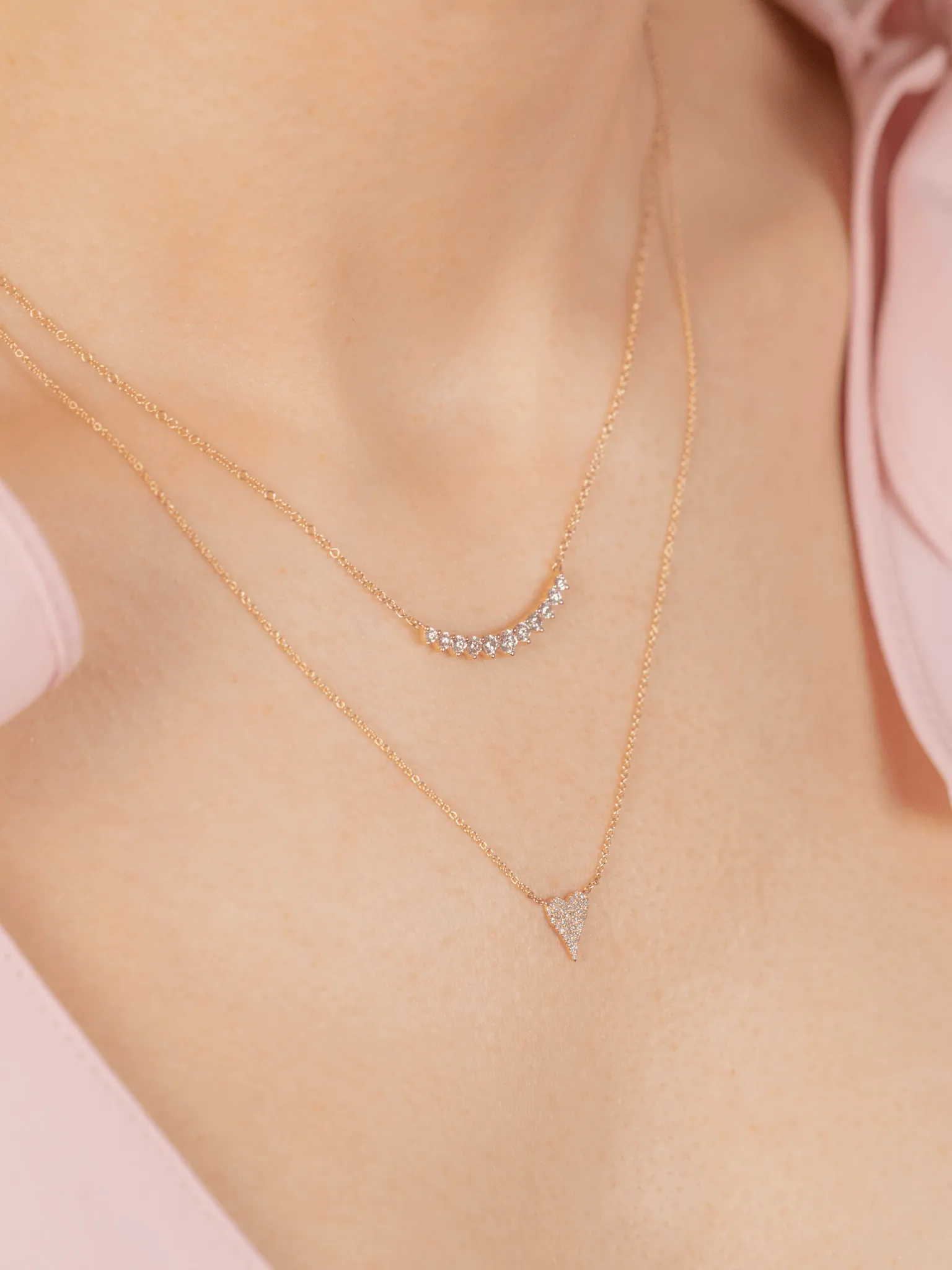 Graduated Chasing Diamonds Necklace 14K sold by LeMel product image thumbnail 3