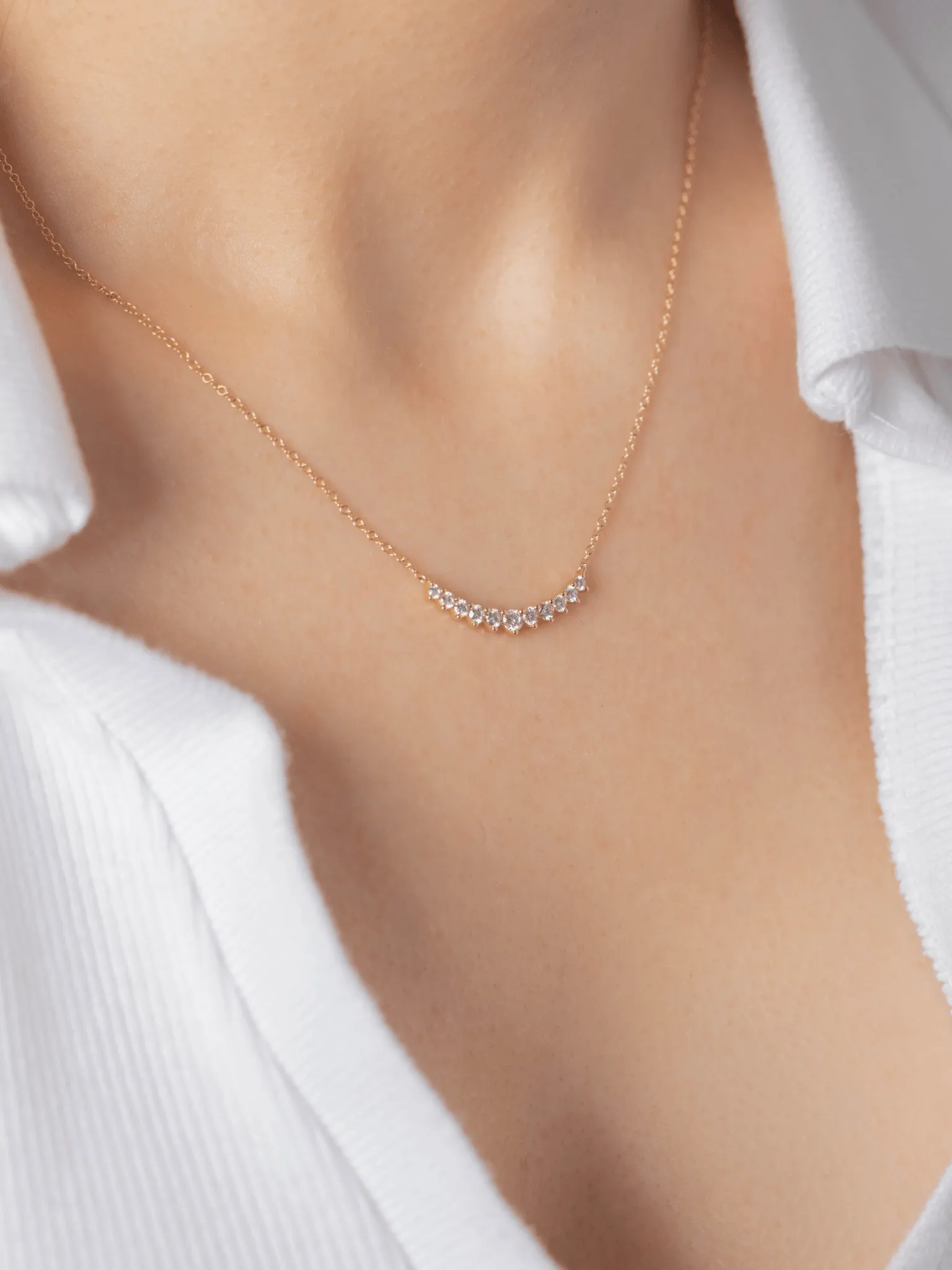 Graduated Chasing Diamonds Necklace 14K sold by LeMel product image thumbnail 2