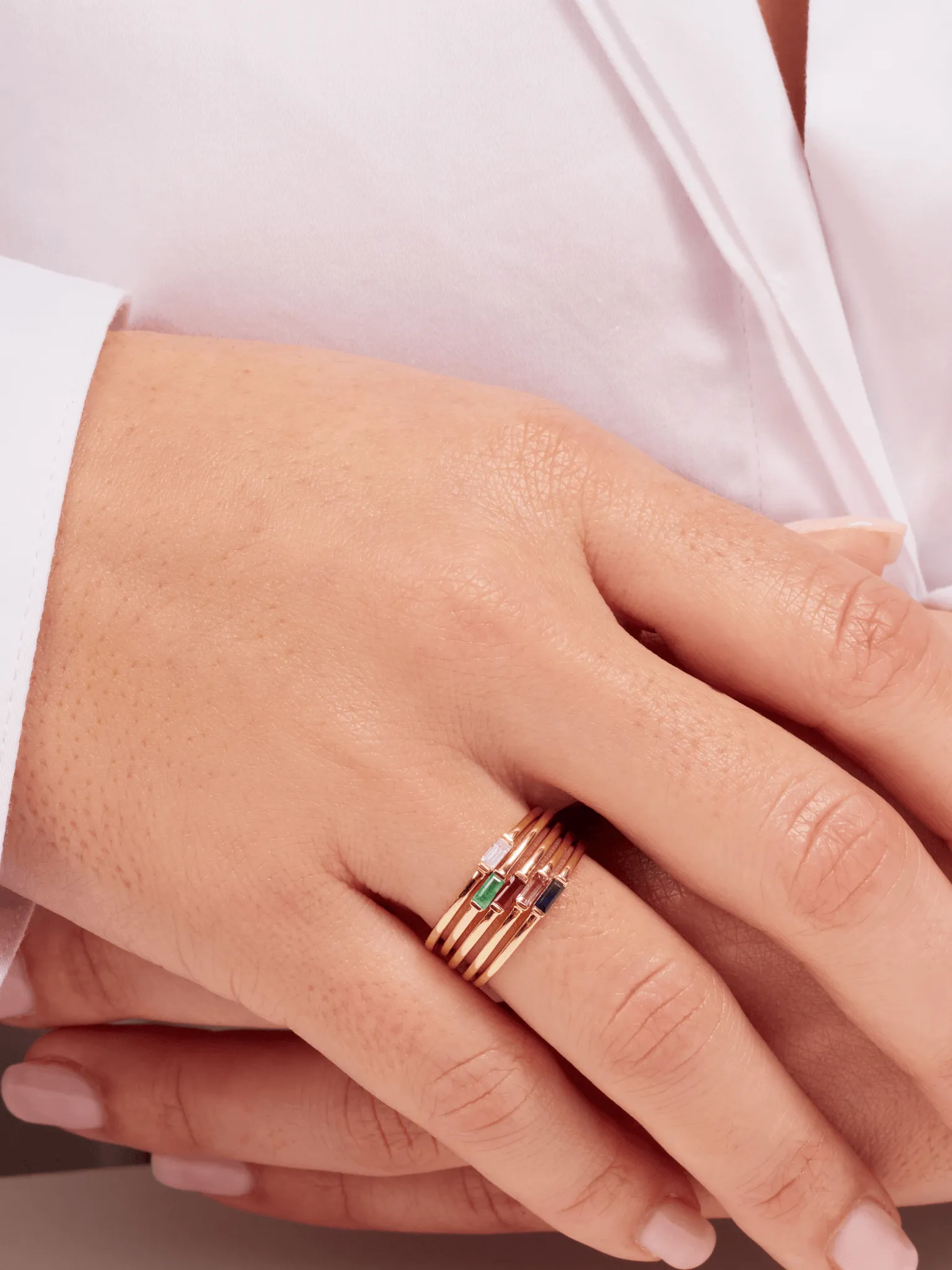 Bitsy Birthstone Ring - October Pink Tourmaline 14K sold by LeMel product image thumbnail 4