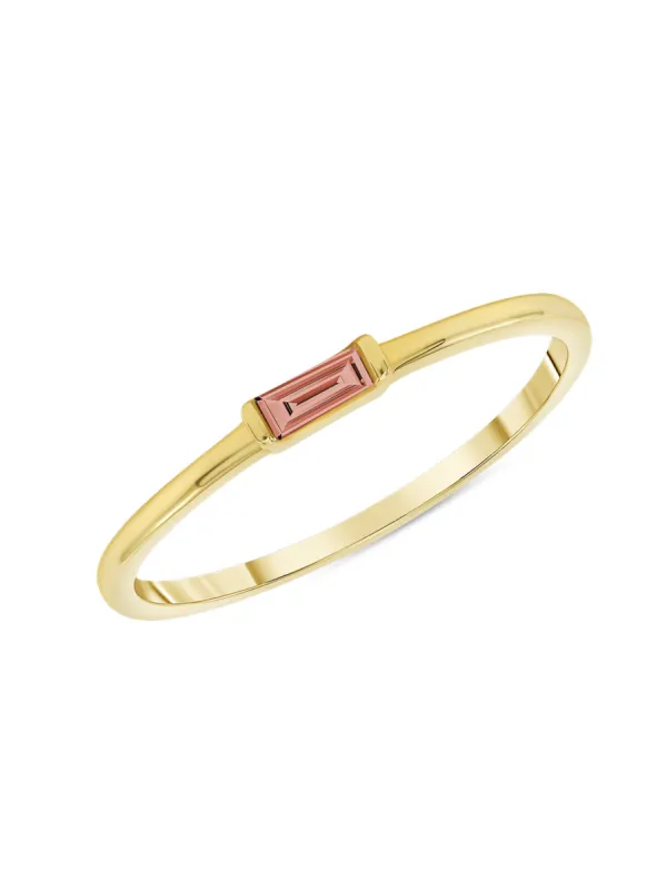 Bitsy Birthstone Ring - October Pink Tourmaline 14K sold by LeMel