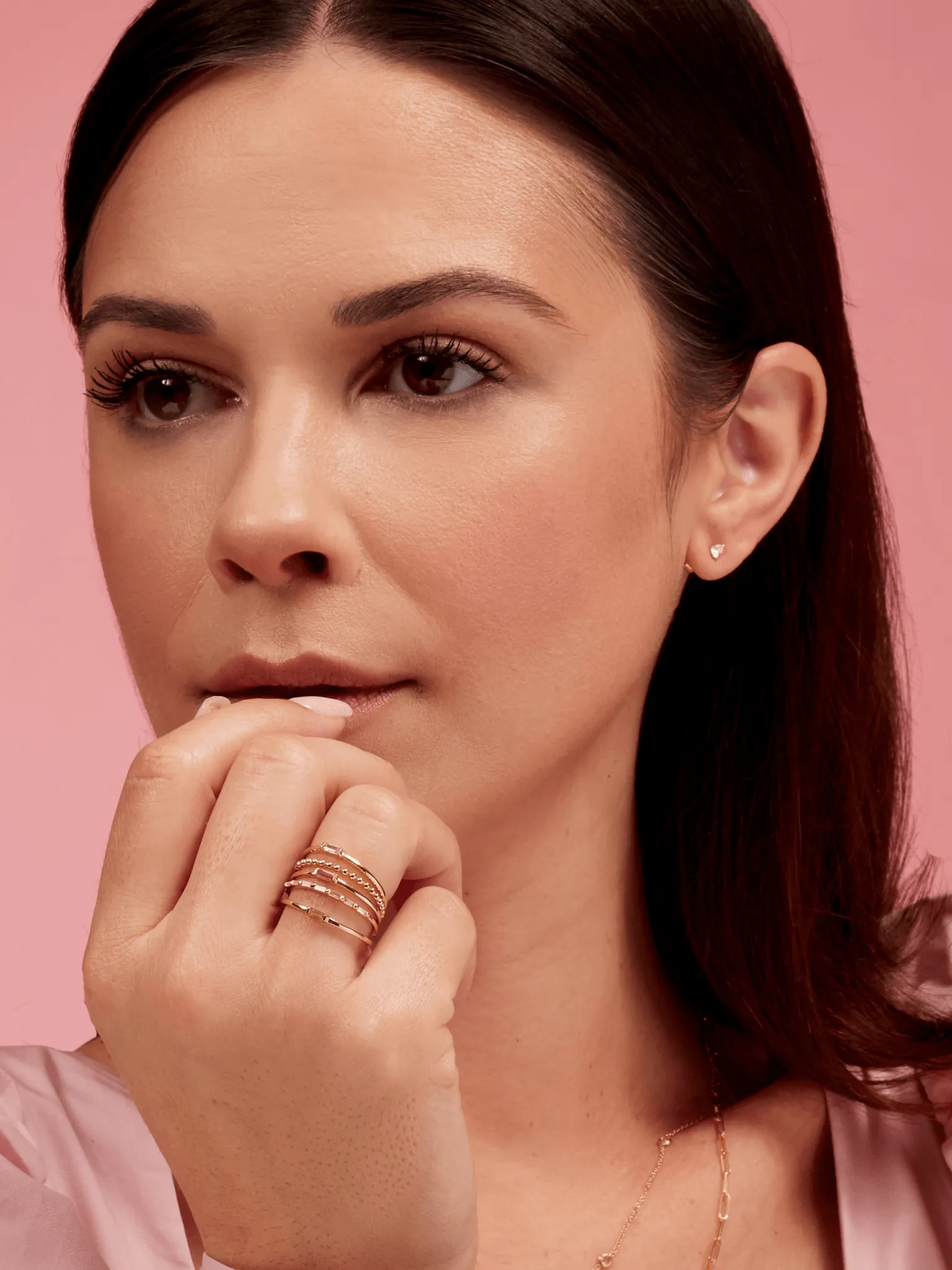 Bitsy Birthstone Ring - October Pink Tourmaline 14K sold by LeMel product image thumbnail 5