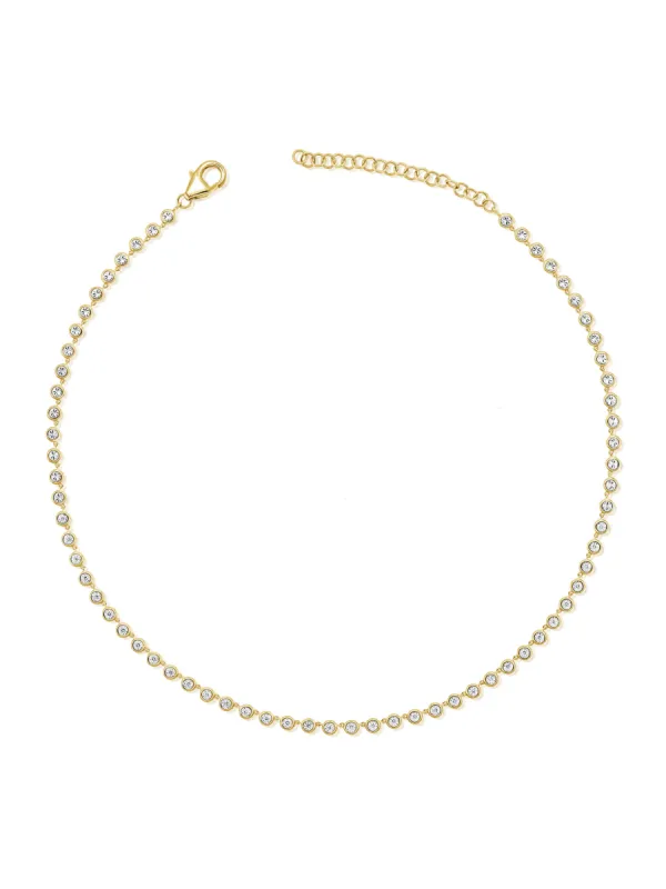 Bryn Endless Bezel Necklace 14K sold by LeMel