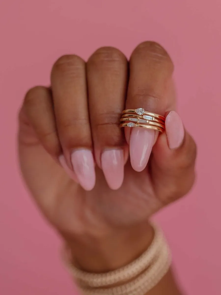 Bitsy Double Baguette Stack Ring 14K sold by LeMel product image thumbnail 4