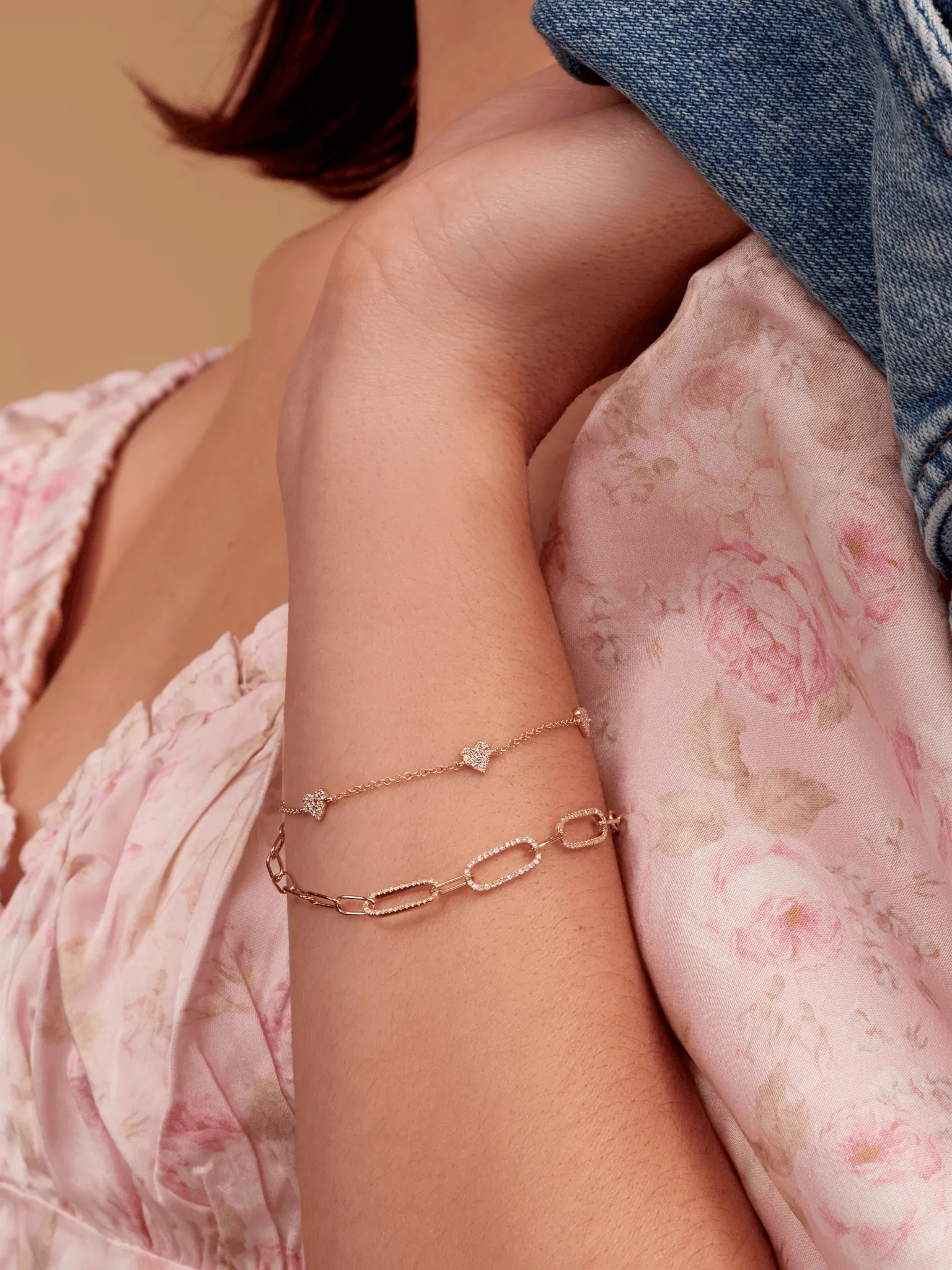 Lisa Diamond Paperclip Bracelet 14K sold by LeMel product image thumbnail 3