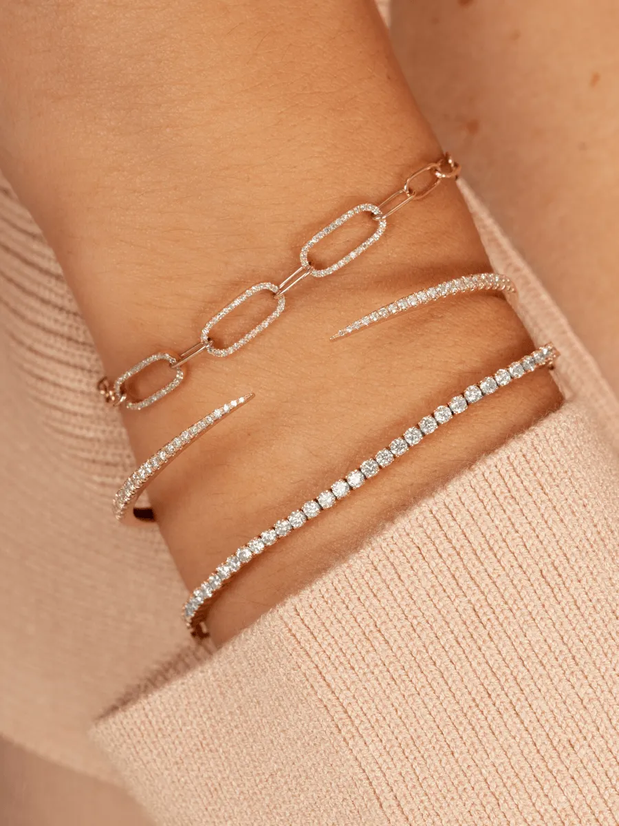 Lisa Diamond Paperclip Bracelet 14K sold by LeMel product image thumbnail 2