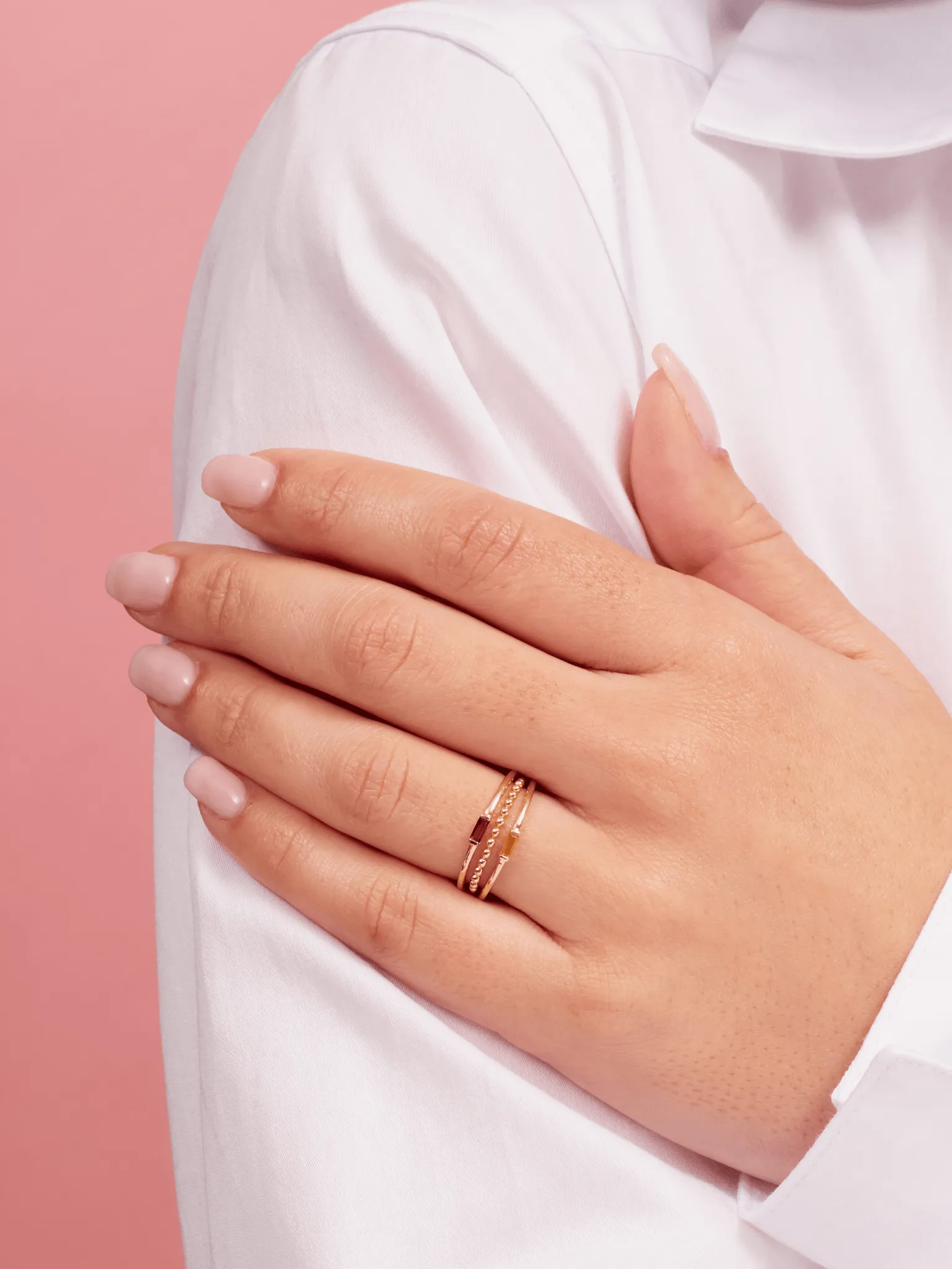 Beaded Band Ring 14K sold by LeMel product image thumbnail 4