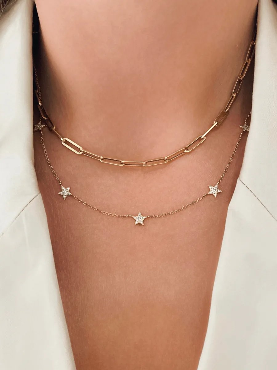 Hallie Diamond Star Necklace 14K sold by LeMel product image thumbnail 2