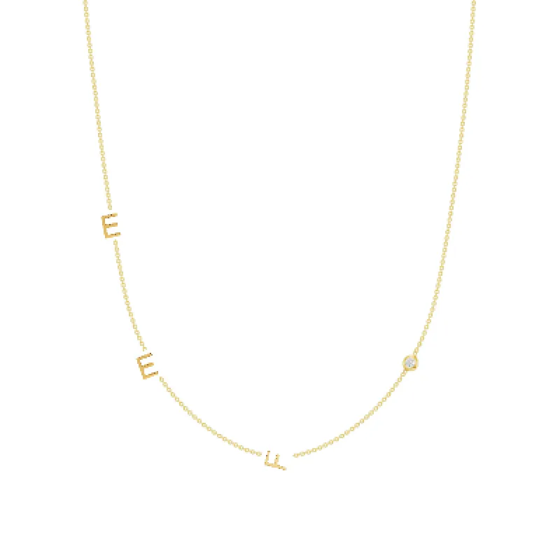 The Initial Necklace - 3 Letters 14k sold by LeMel