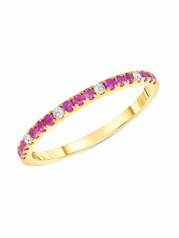 Prism Pink Sapphire Ring 14K sold by LeMel