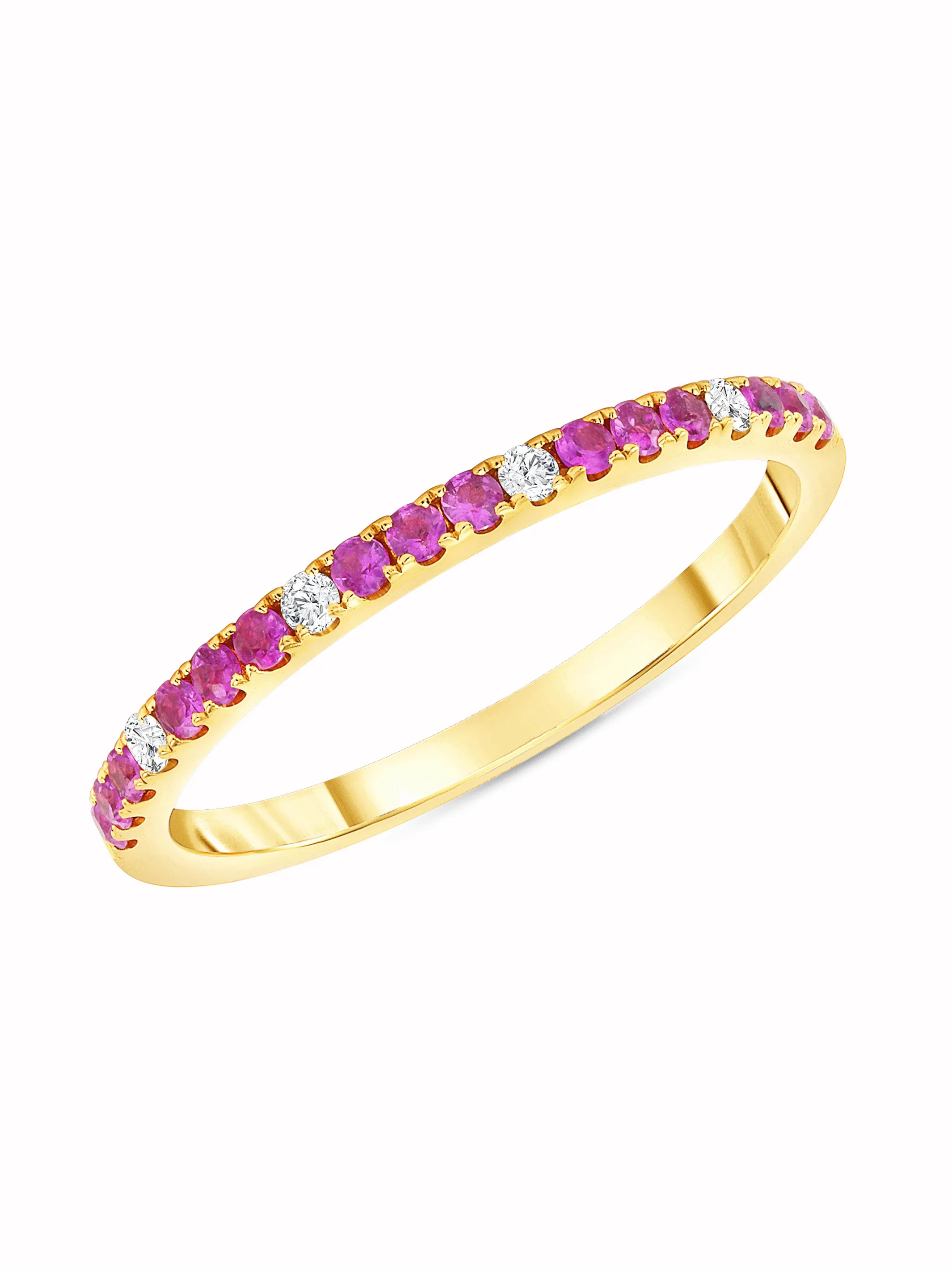 Prism Pink Sapphire Ring 14K sold by LeMel