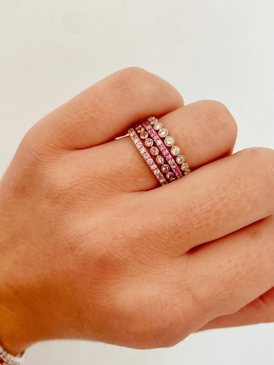 Prism Pink Sapphire Ring 14K sold by LeMel product image thumbnail 4