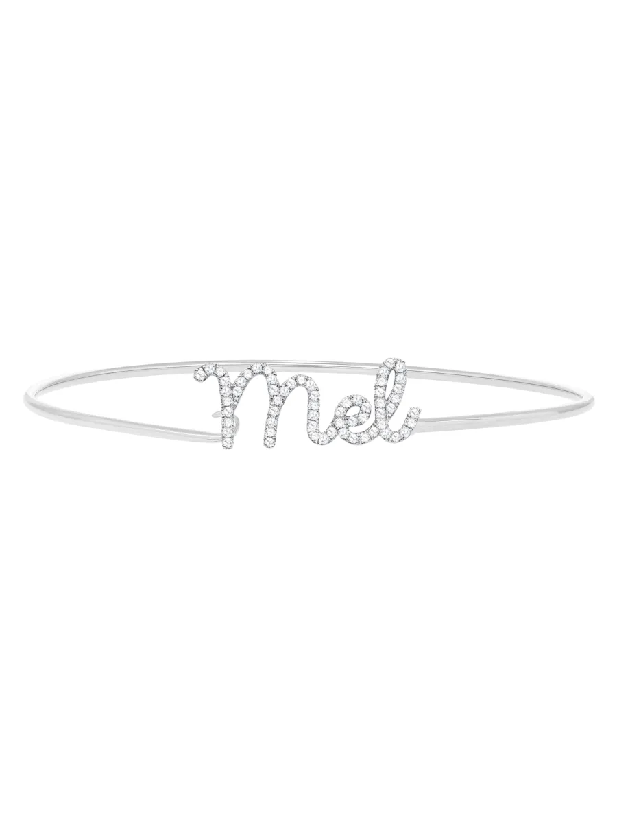 The Diamond Name Bangle 14K sold by LeMel product image thumbnail 5