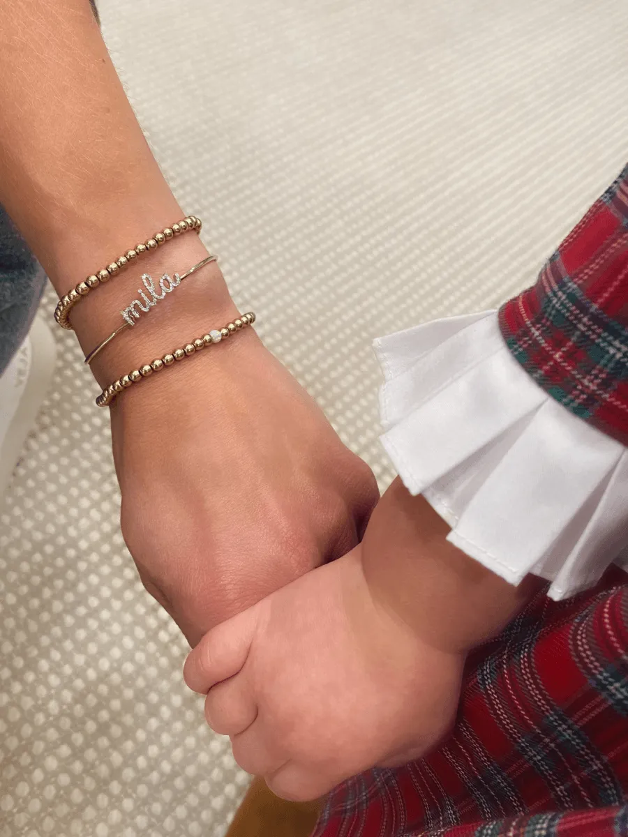 The Diamond Name Bangle 14K sold by LeMel product image thumbnail 4