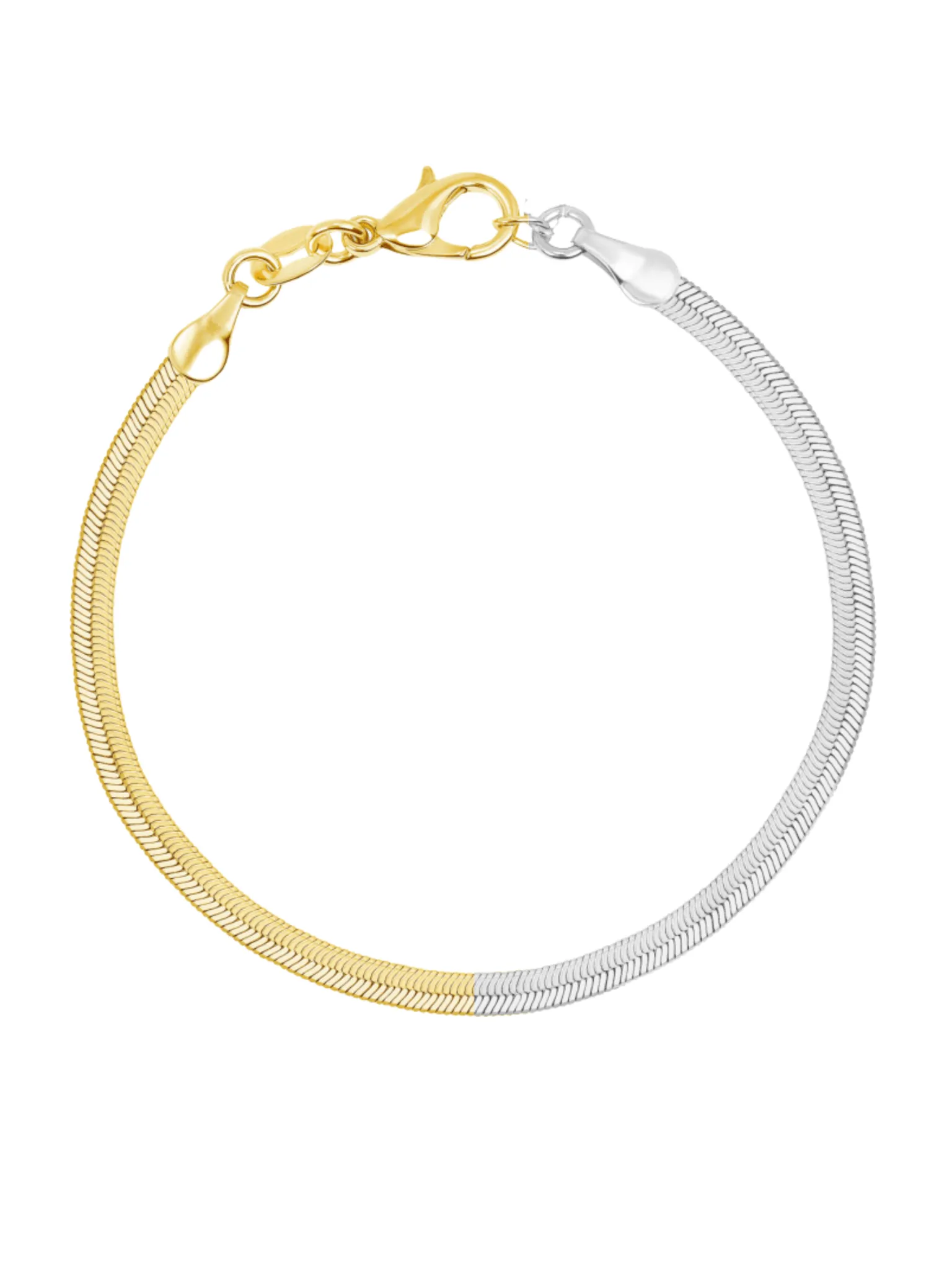 Half + Half Herringbone Snake Bracelet sold by LeMel