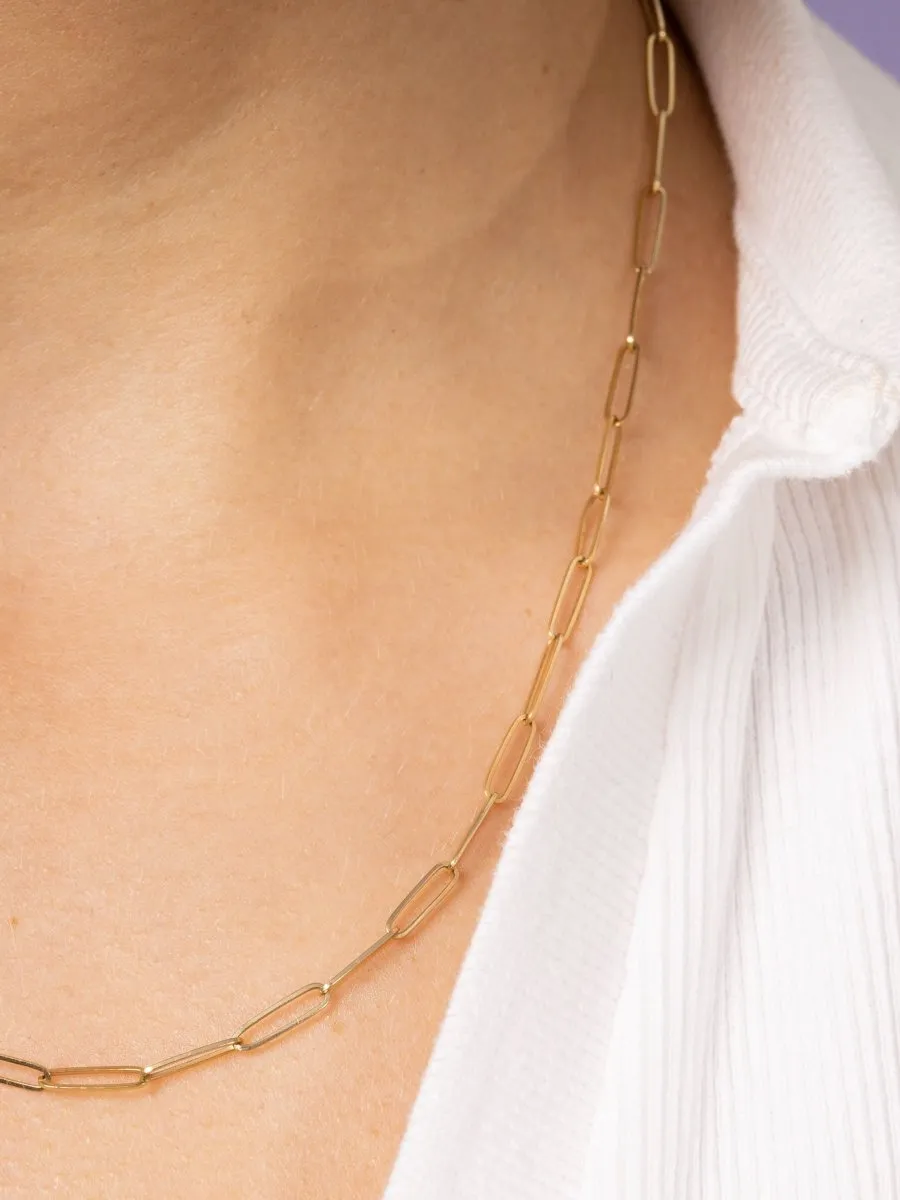 Paperclip 'S' Chain Necklace 14K sold by LeMel product image thumbnail 2