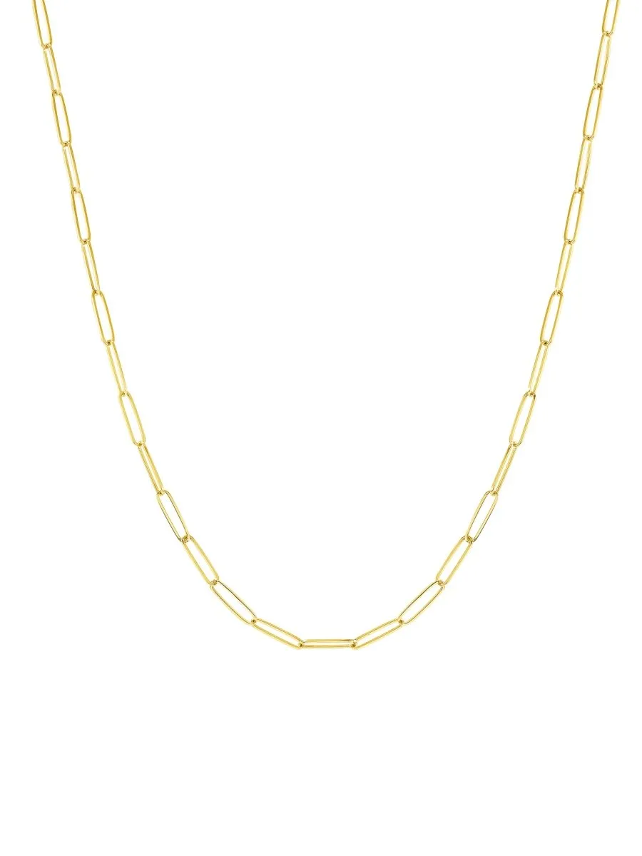 Paperclip 'S' Chain Necklace 14K sold by LeMel