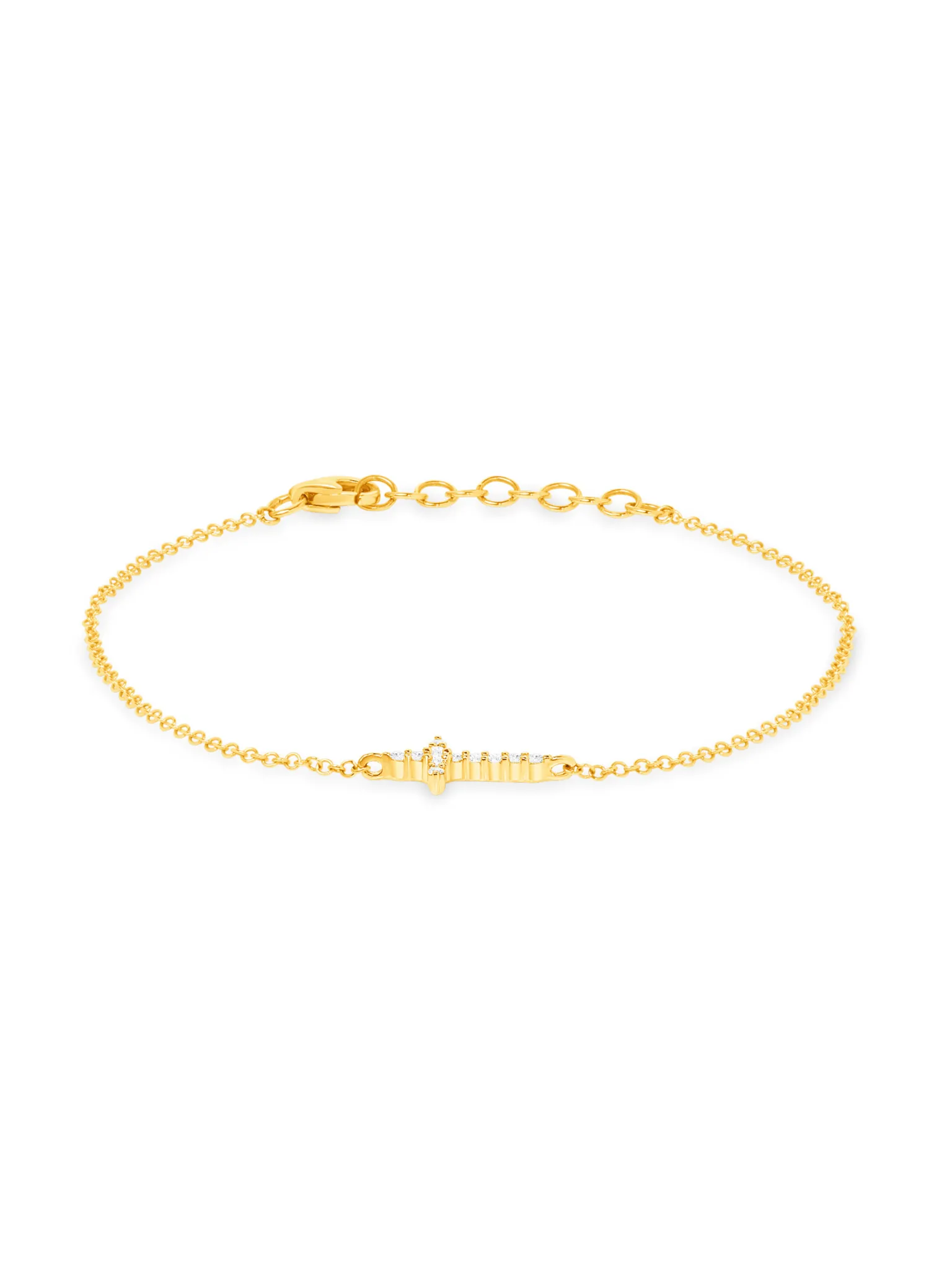 Diamond Cross Bracelet 14K sold by LeMel product image thumbnail 5