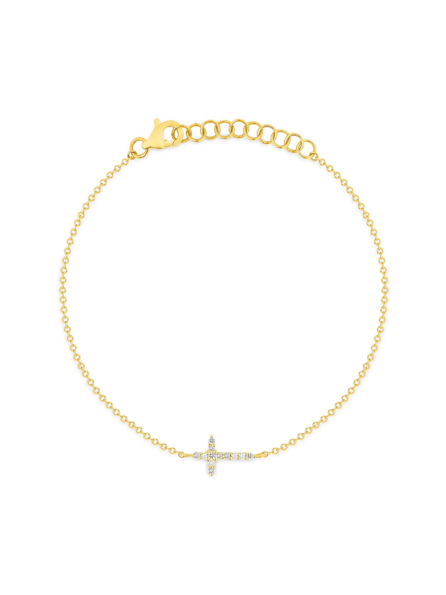 Diamond Cross Bracelet 14K sold by LeMel product image thumbnail 4