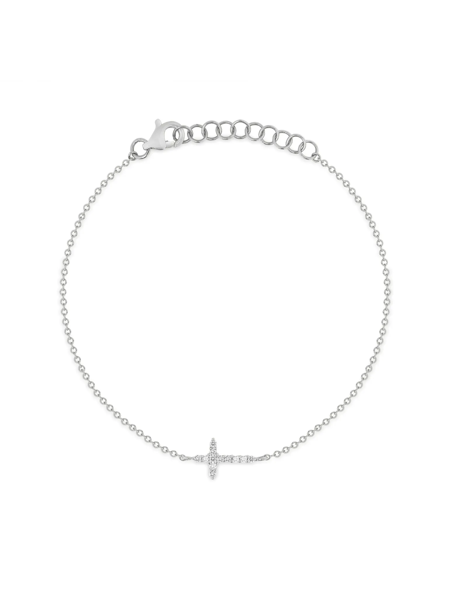 Diamond Cross Bracelet 14K sold by LeMel