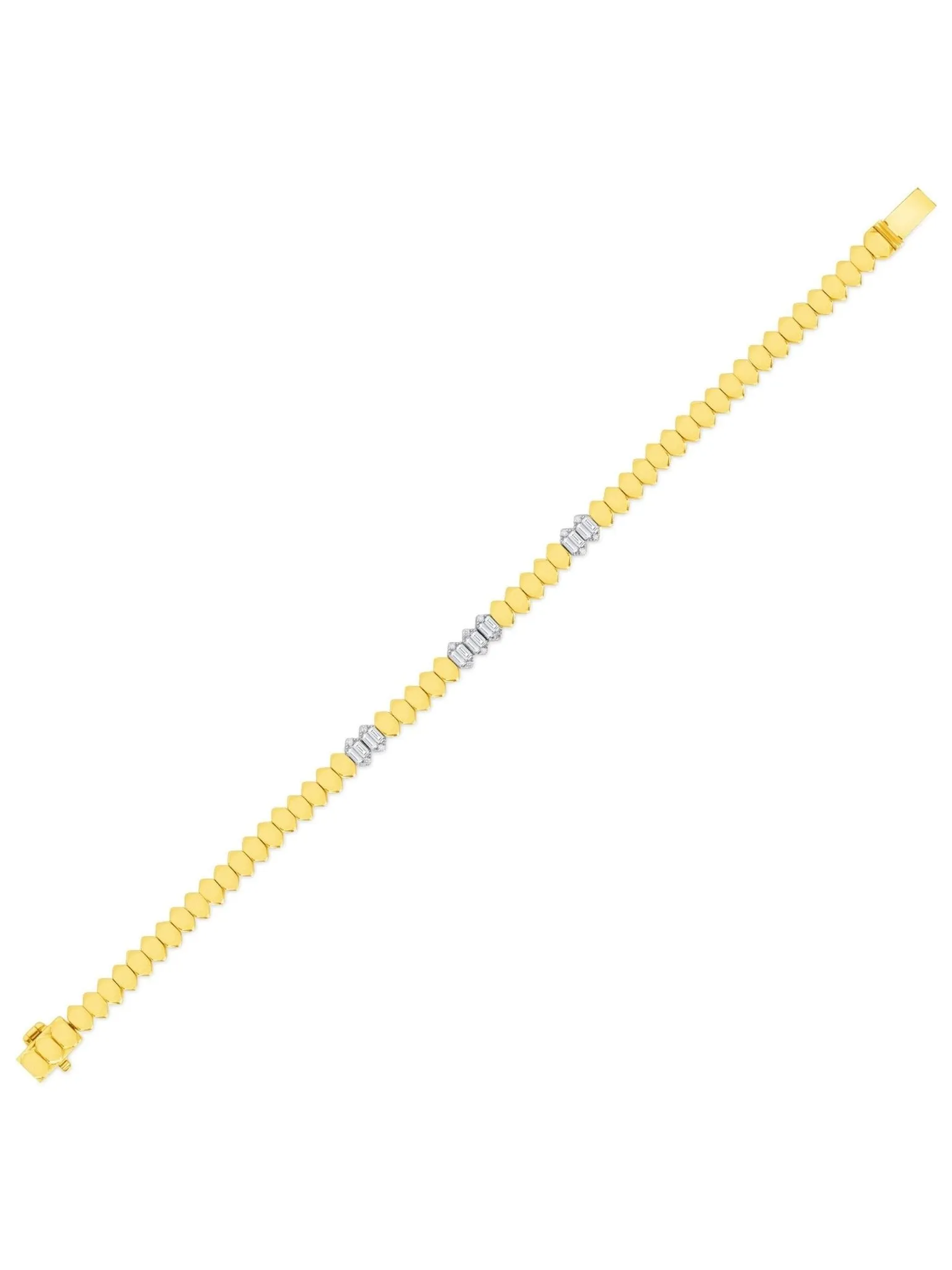 Geometric Diamond Bracelet 14K sold by LeMel product image thumbnail 5