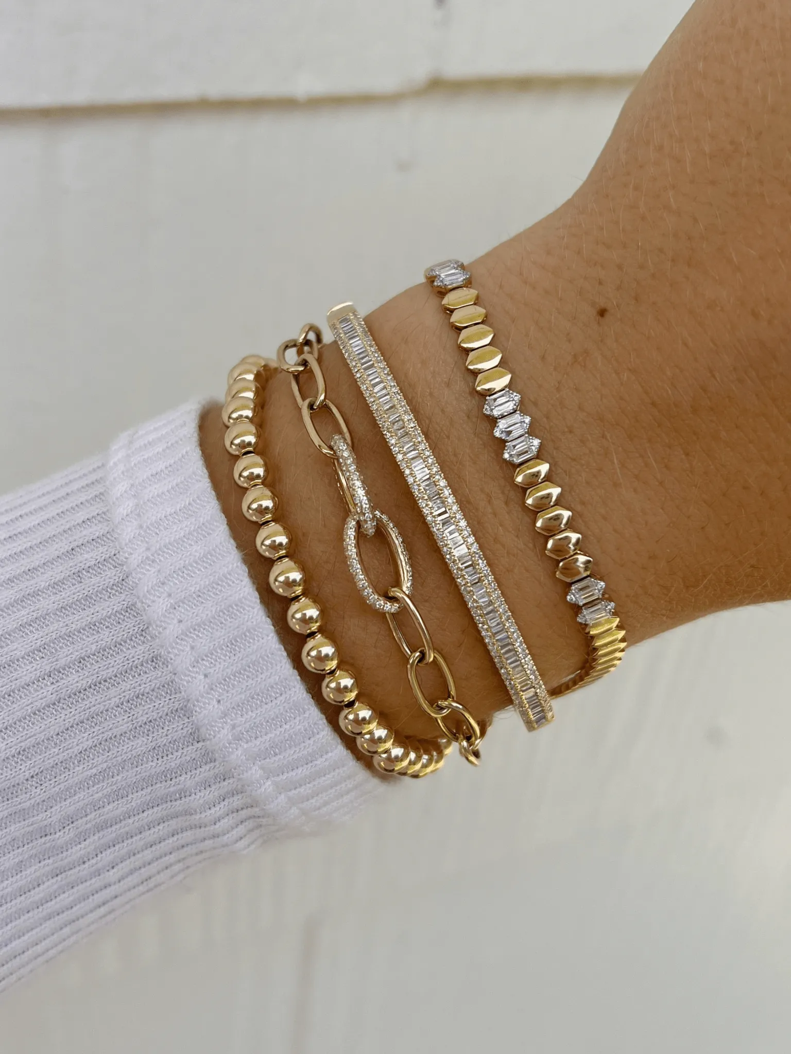 Geometric Diamond Bracelet 14K sold by LeMel product image thumbnail 4