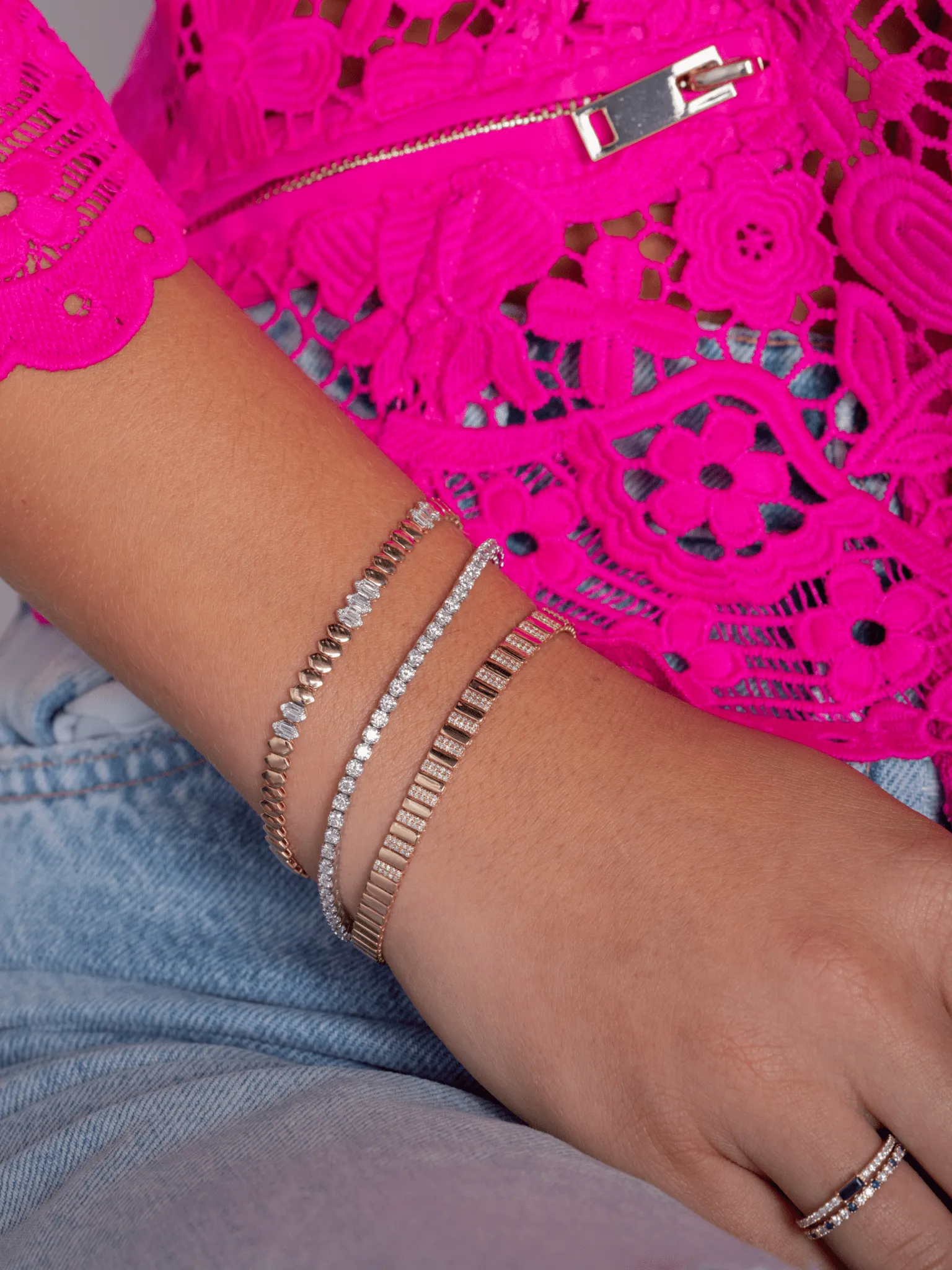 Geometric Diamond Bracelet 14K sold by LeMel product image thumbnail 2