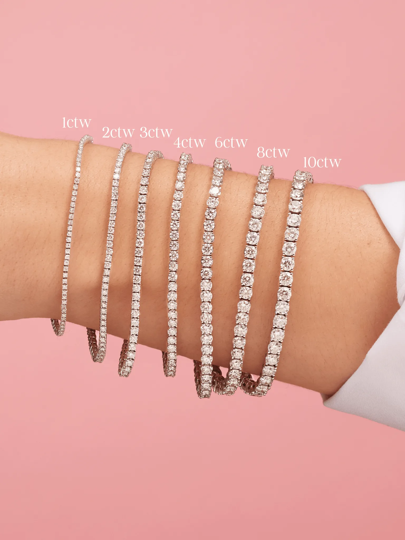 Diamond Tennis Bracelet 14K sold by LeMel product image thumbnail 5