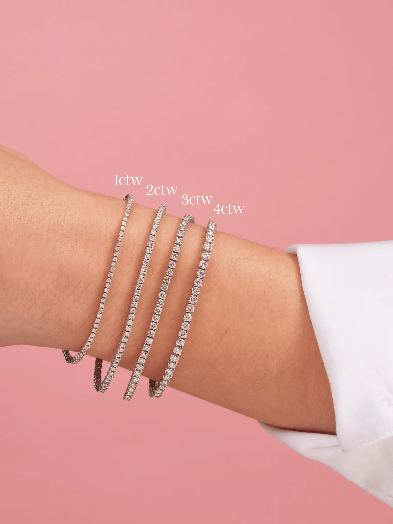 Diamond Tennis Bracelet 14K sold by LeMel product image thumbnail 3