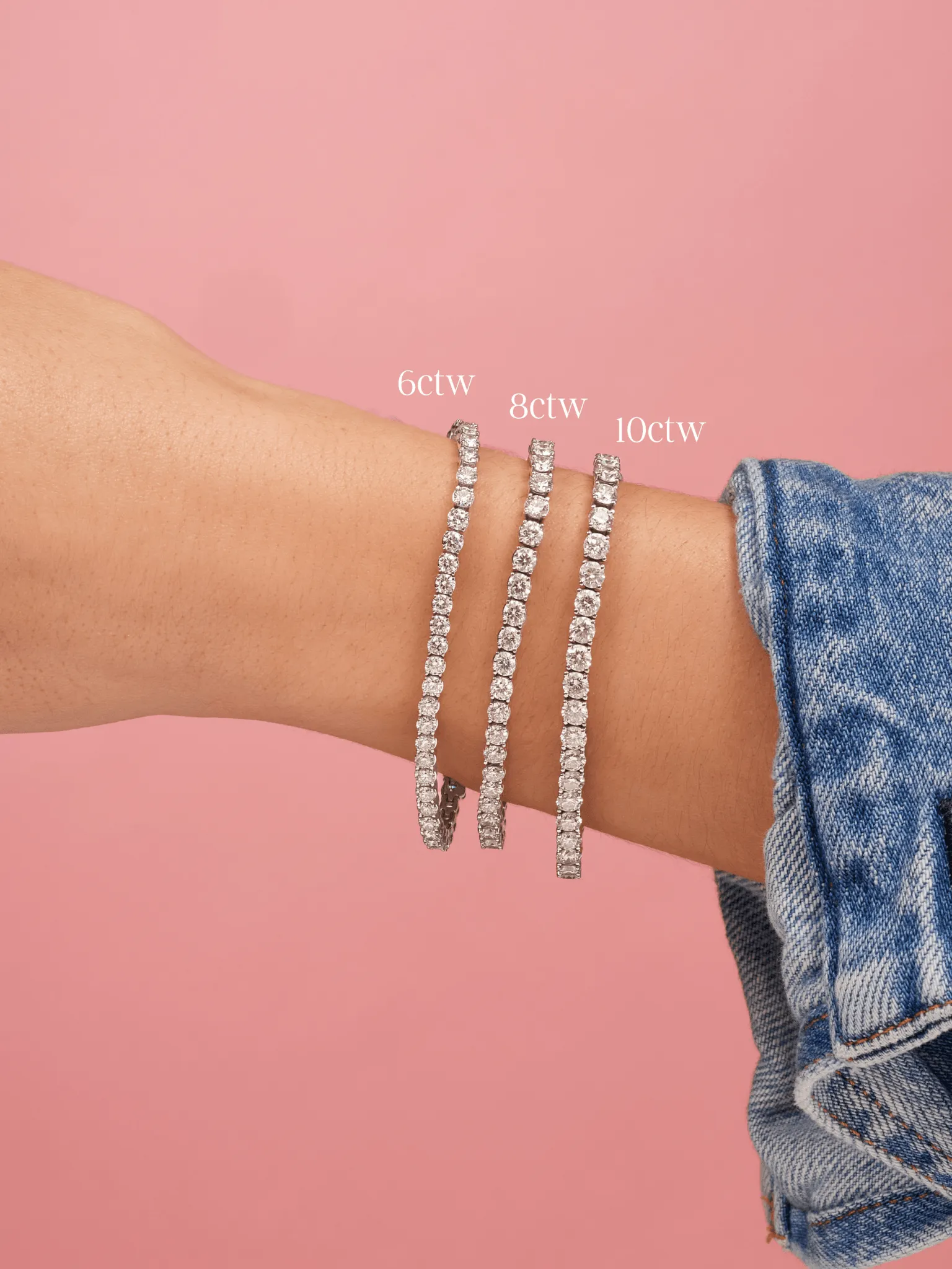 Diamond Tennis Bracelet 14K sold by LeMel product image thumbnail 4