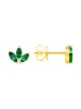 Emerald Lotus Stud 14K sold by LeMel