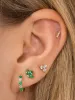 Emerald Lotus Stud 14K sold by LeMel