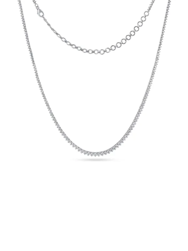 Diamond Tennis Necklace 14K - Halfway sold by LeMel