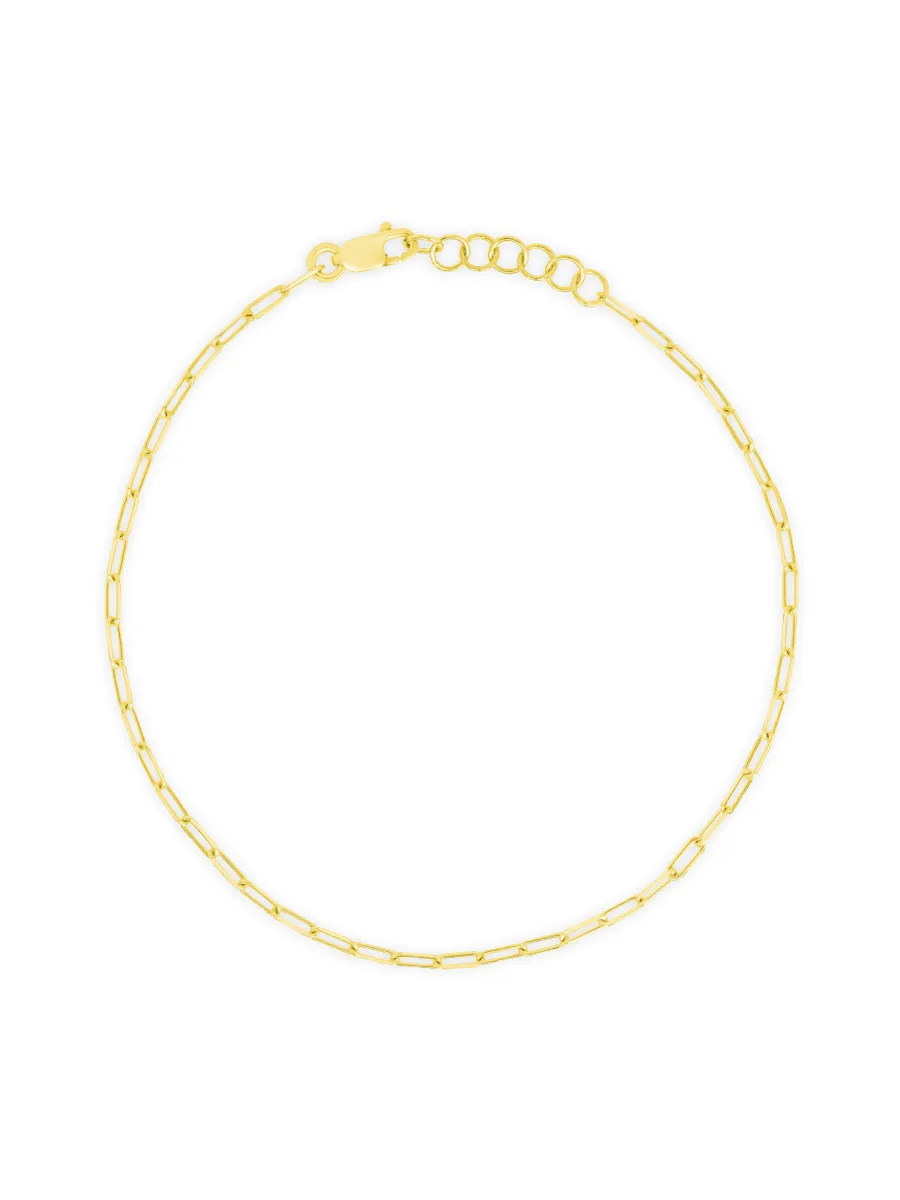 Dainty Gold Chain Bracelet 14K sold by LeMel