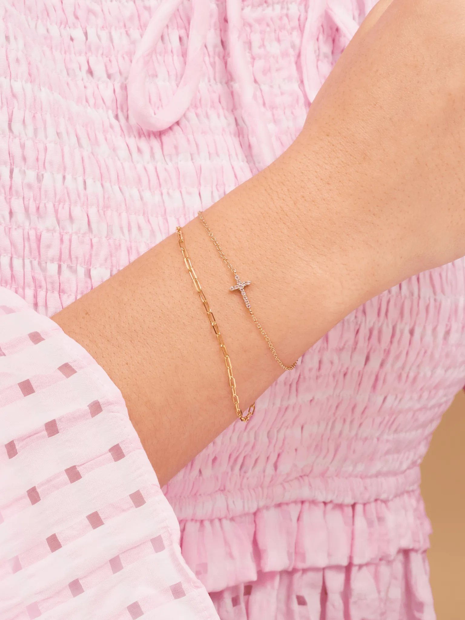 Dainty Gold Chain Bracelet 14K sold by LeMel product image thumbnail 2