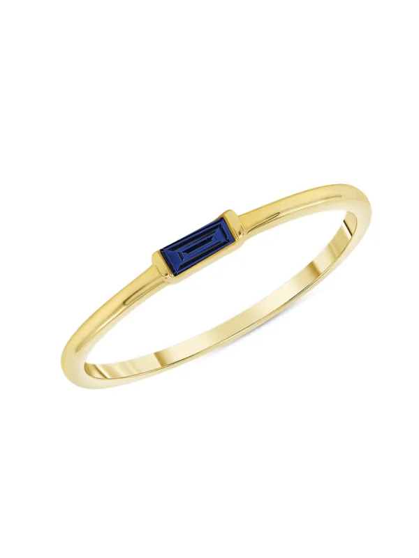 Bitsy Birthstone Ring - September Blue Sapphire 14K sold by LeMel