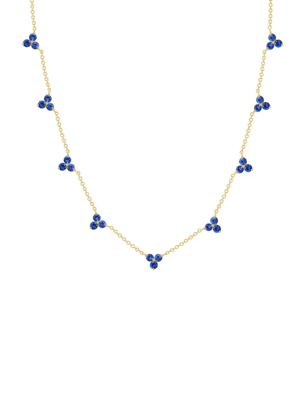Autumn Blue Sapphire Layering Necklace 14K sold by LeMel