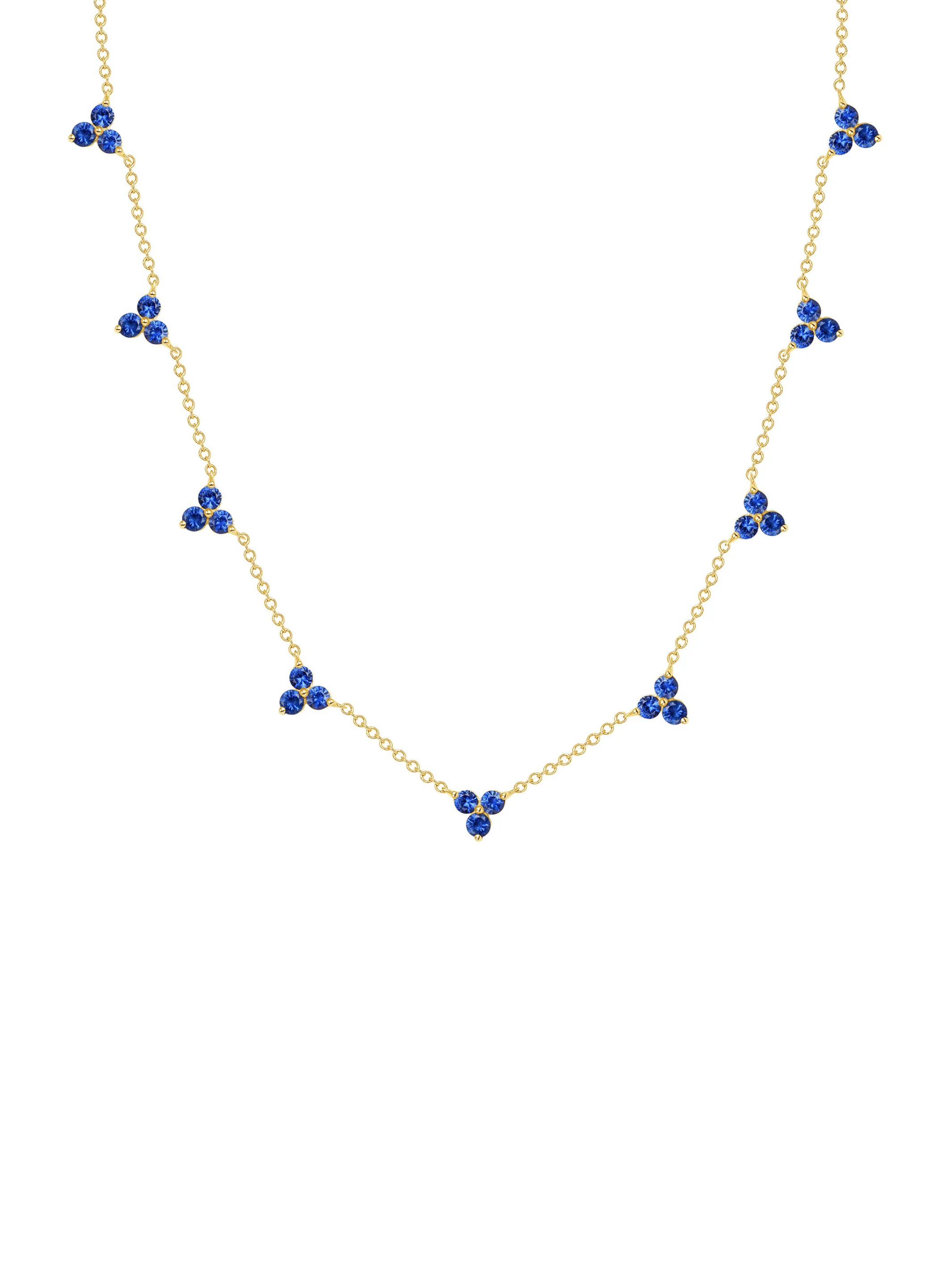 Autumn Blue Sapphire Layering Necklace 14K sold by LeMel